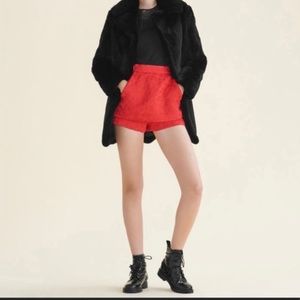 Maje Textured Burned Orange Skorts